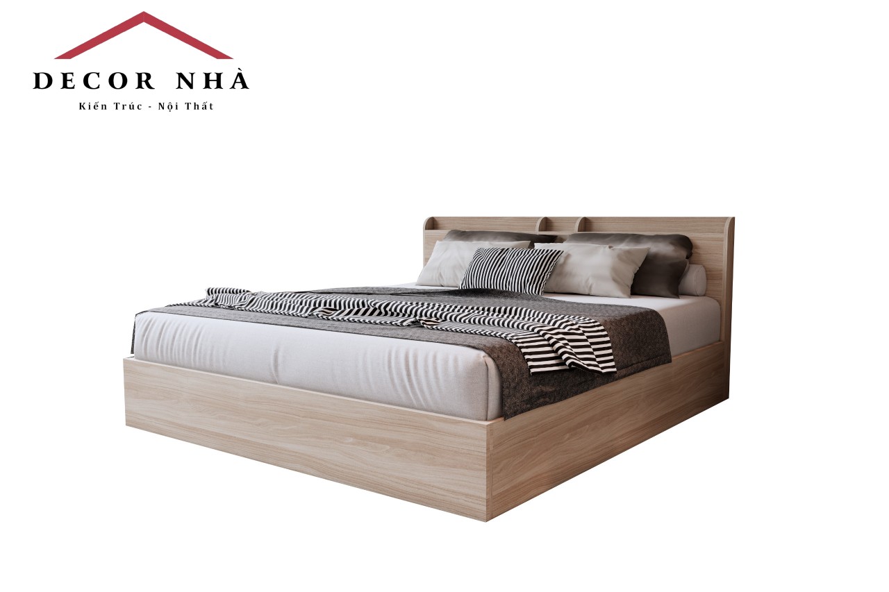 Giường ngủ gỗ công nghiệp MDF 1m8 và 1m6