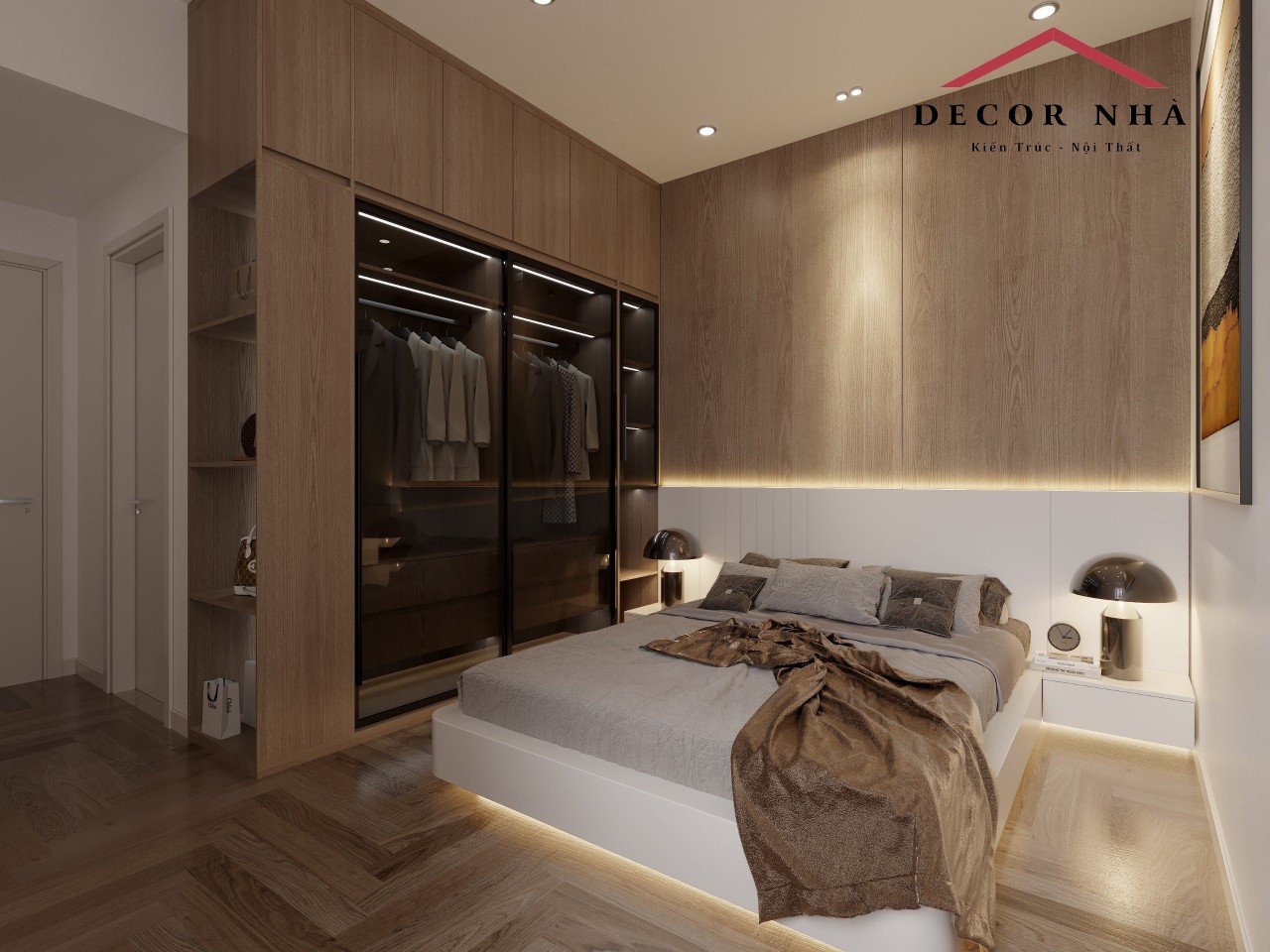 Thiết kế nội thất phòng ngủ của căn hộ chung cư Picity