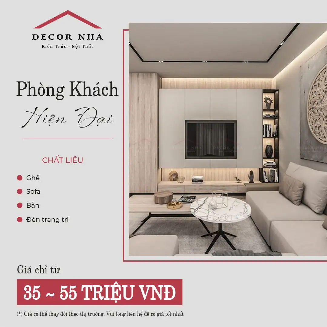Thiết kế nội thất phòng khách xu hướng năm 2024