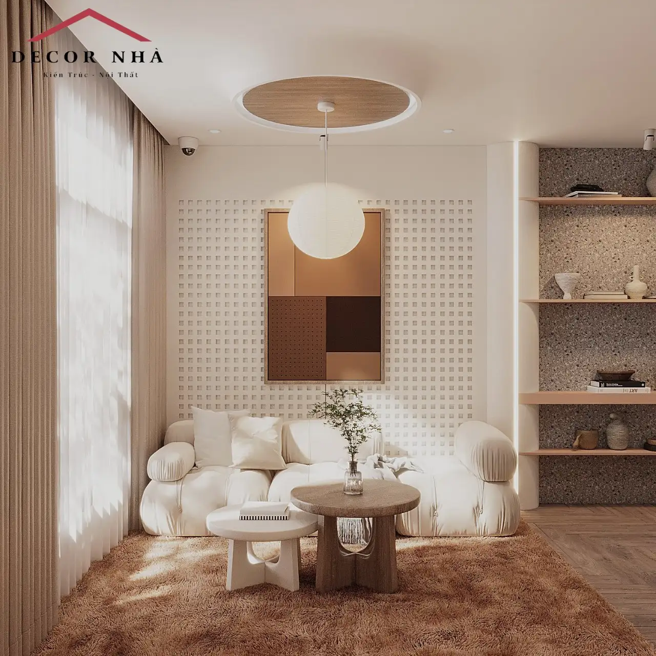 Mang Thiên Nhiên Vào Nhà: Thiết Kế Phòng Khách Theo Phong Cách Wabi Sabi