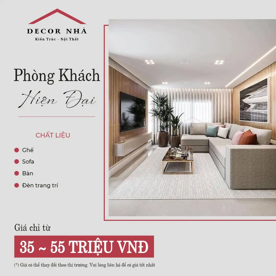 Thiết kế nội thất phòng khách xu hướng năm 2024