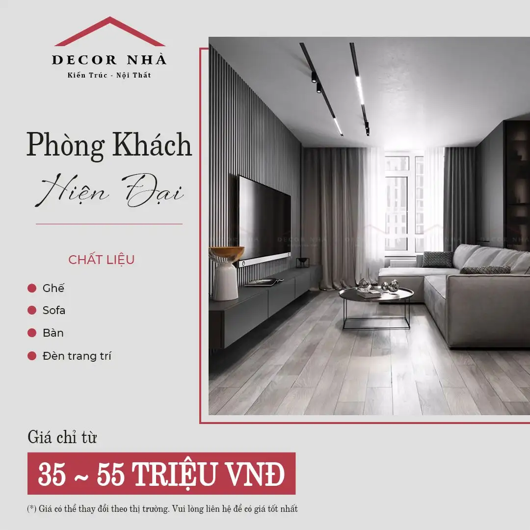 Thiết kế nội thất phòng khách xu hướng năm 2024