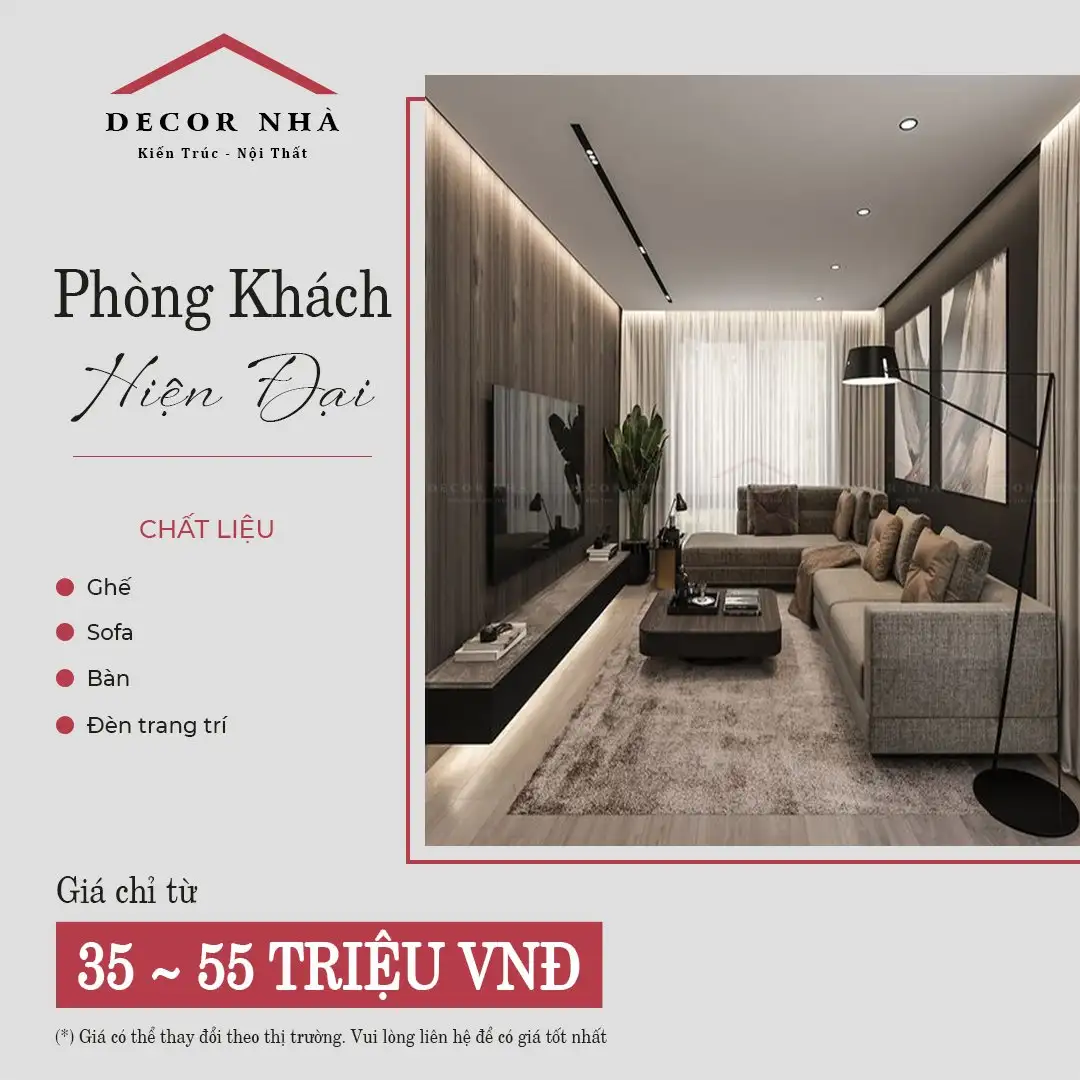 Thiết kế nội thất phòng khách xu hướng năm 2024