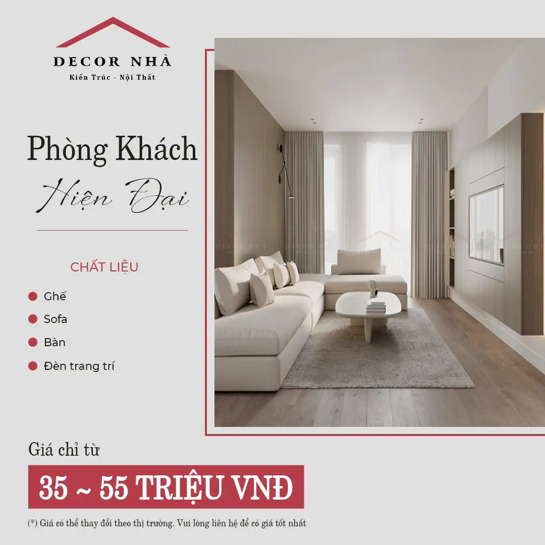 Thiết kế nội thất phòng khách xu hướng năm 2024
