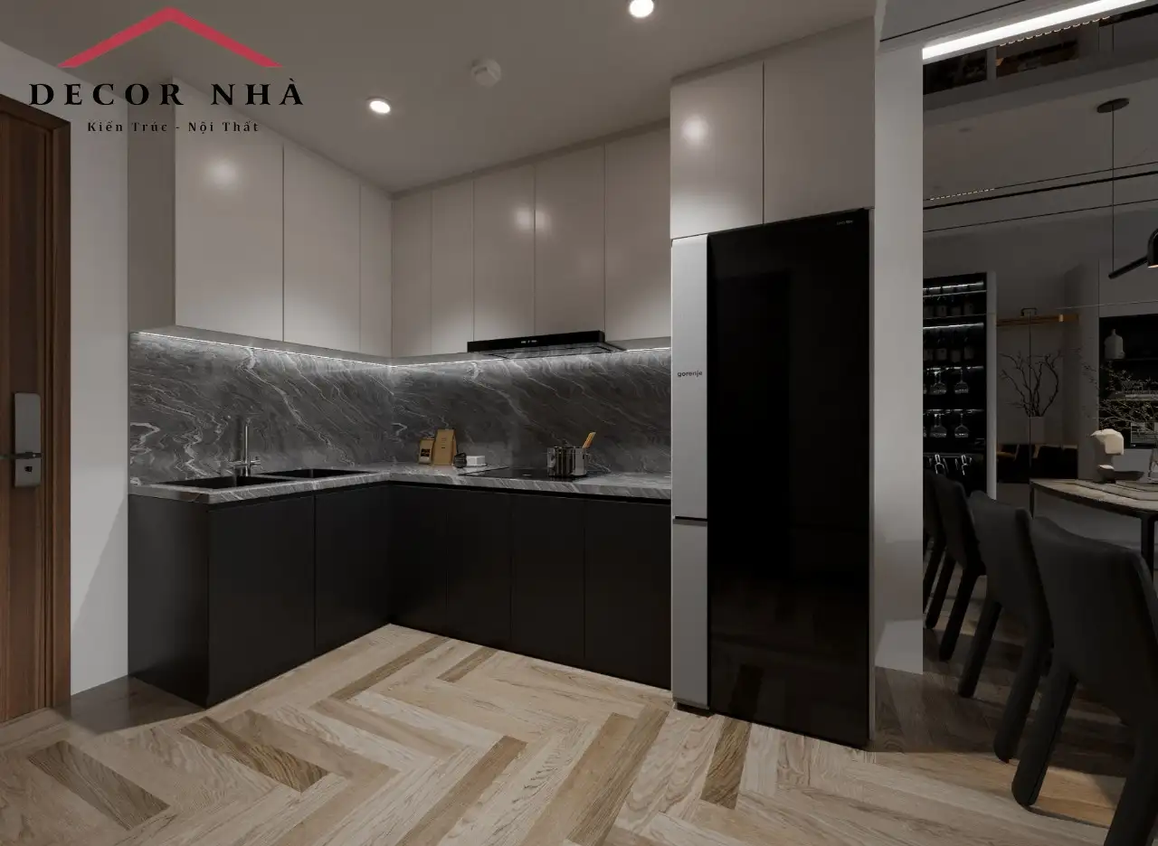 Phòng bếp phong cách Luxury với vật liệu cao cấp và thiết kế tinh xảo