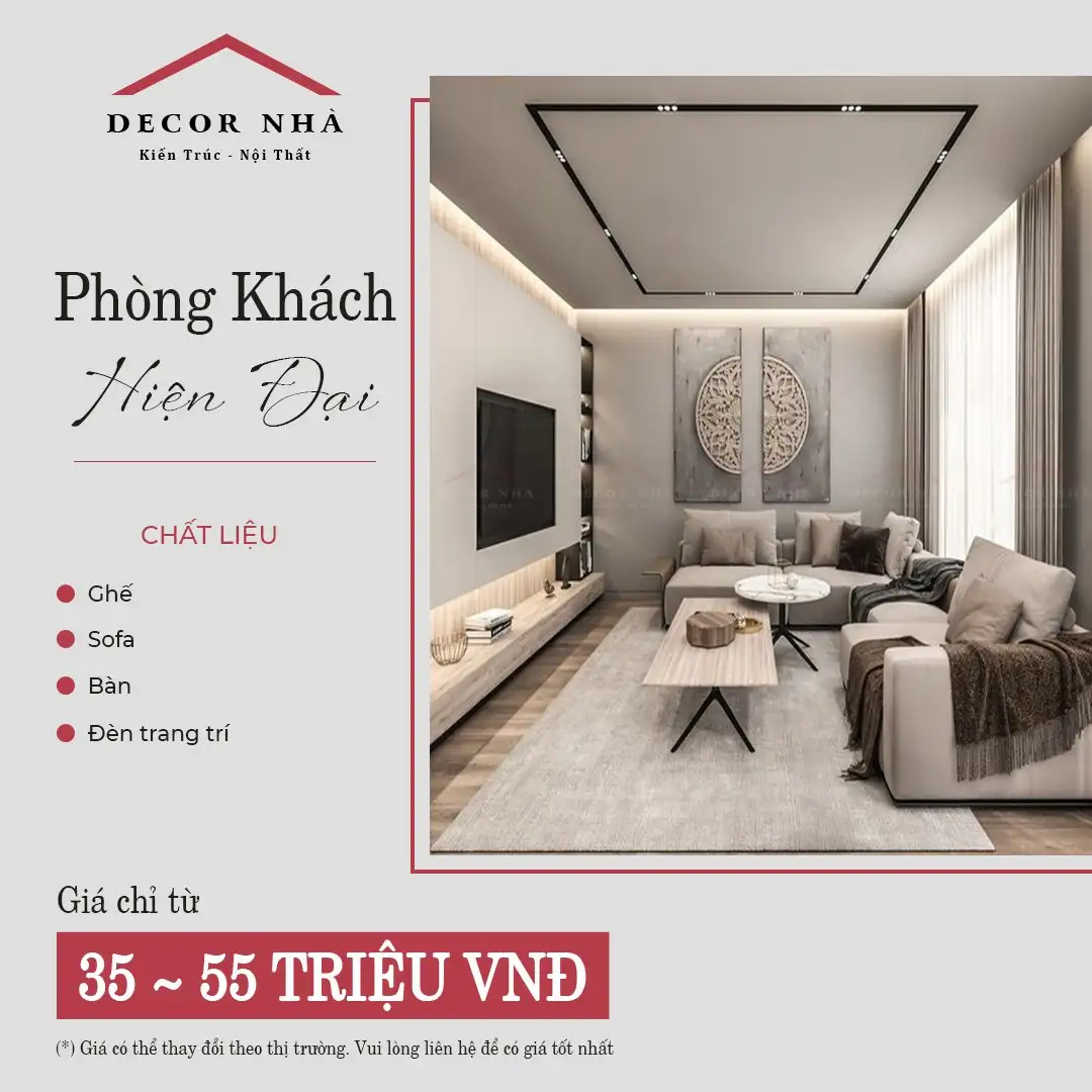 Thiết kế nội thất phòng khách xu hướng năm 2024