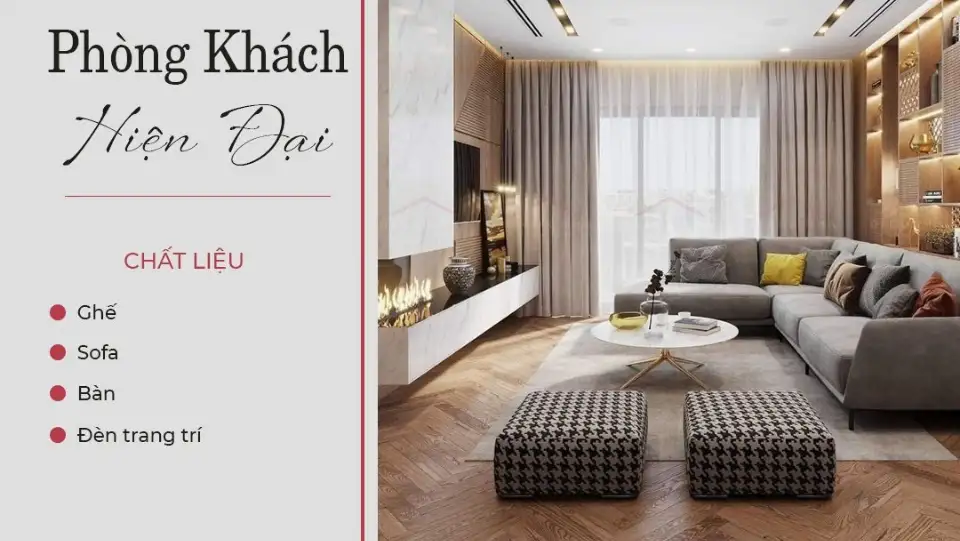 Thiết kế nội thất phòng khách xu hướng năm 2024