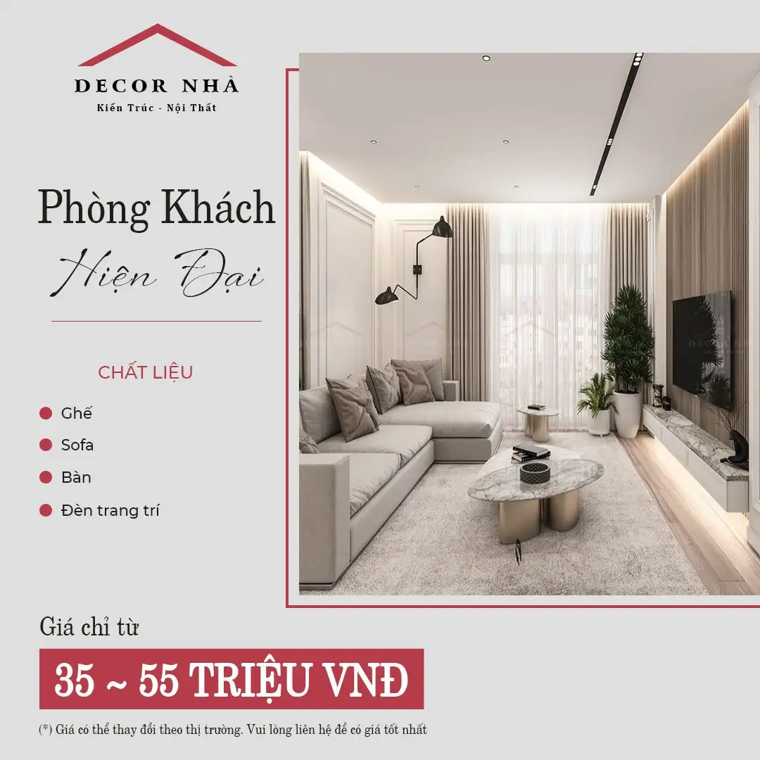 Thiết kế nội thất phòng khách xu hướng năm 2024