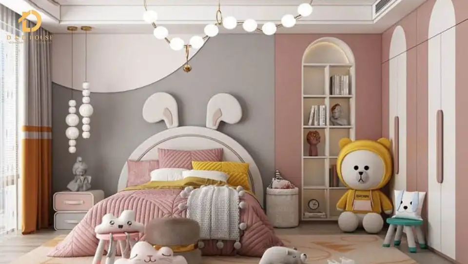 Phòng Ngủ Cho Bé Ngăn Nắp Với Tủ Đồ Thông Minh Và Kệ Sách Tiện Ích
