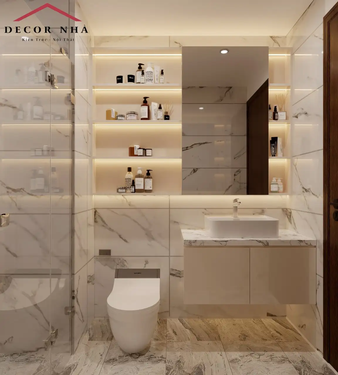 Khu vực phòng tắm hiện đại và sang trọng