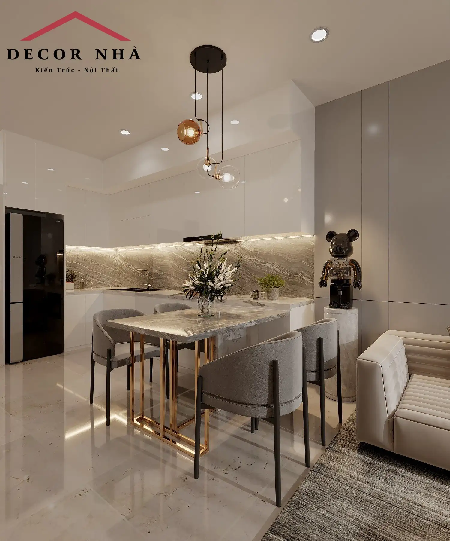 Thiết kế nội thất phòng Bếp Hoàn Hảo: Kết Hợp Giữa Hiện Đại và Luxury