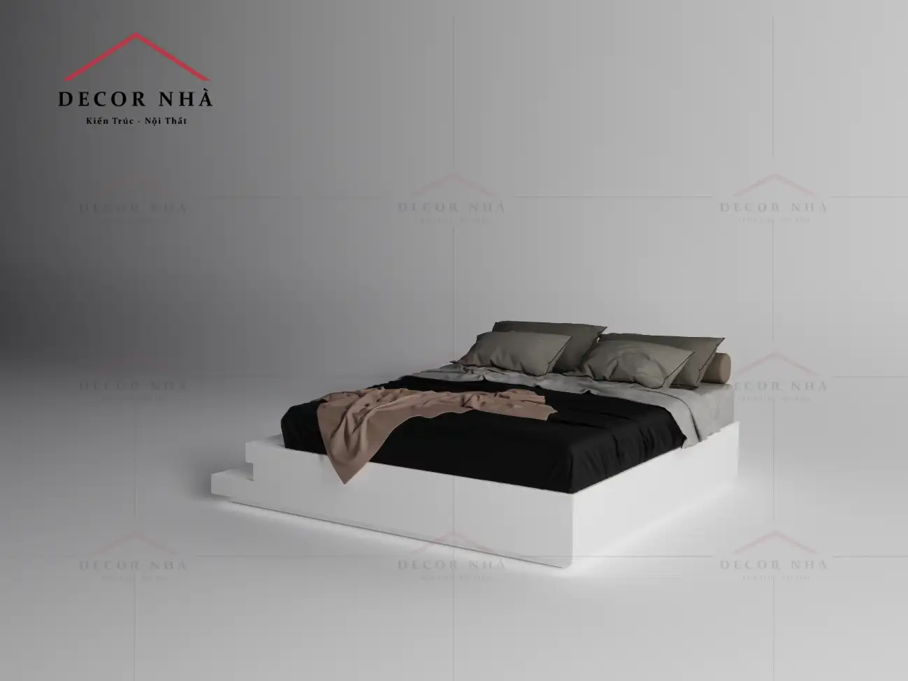 Giường Ngủ Gỗ Công Nghiệp MDF - TPD04 