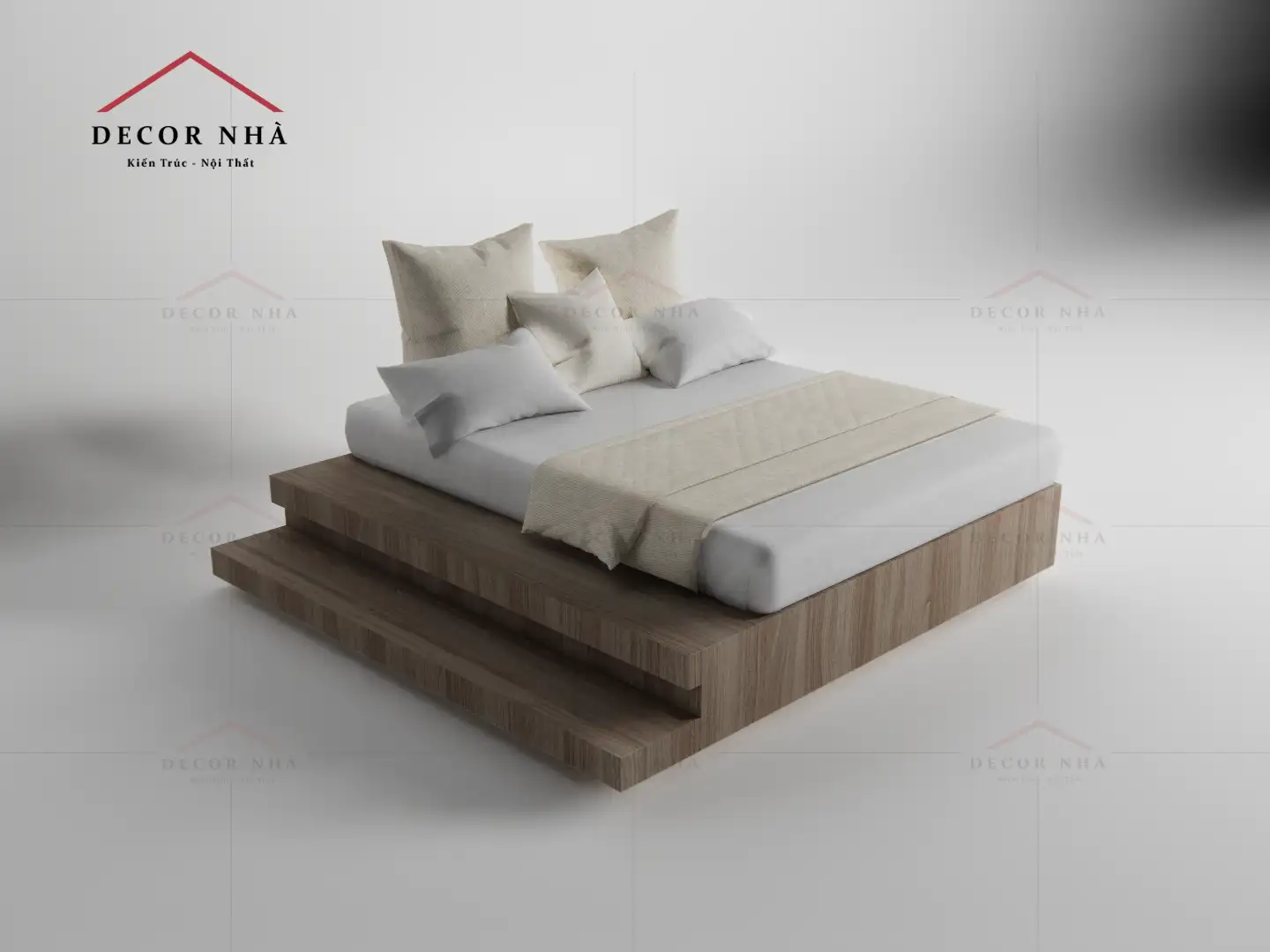 Giường ngủ gỗ công nghiệp MDF - TPD03