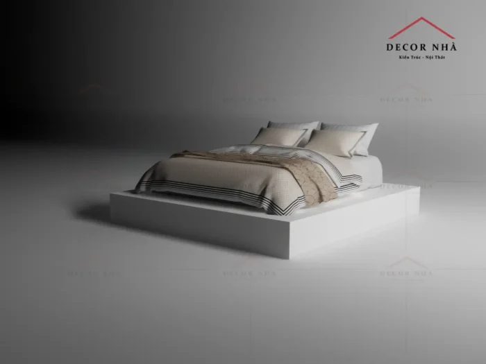Giường Ngủ MDF Màu Trắng - TPD19 - Ảnh 8