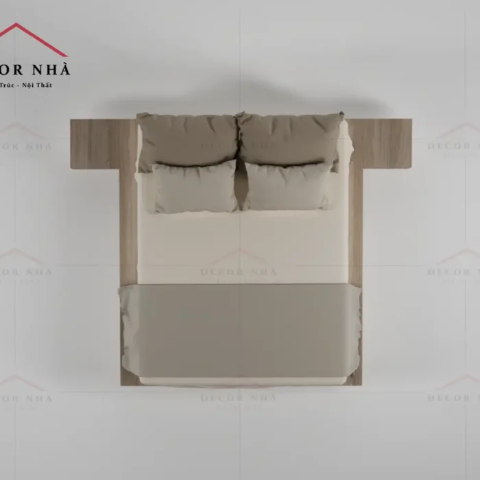 Giường Ngủ Vân Gỗ Kết Hợp Tủ Đầu Giường