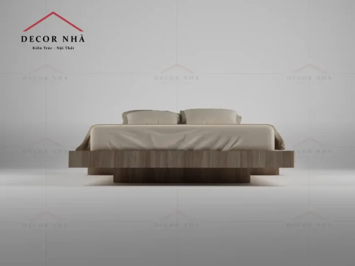 Giường Ngủ Vân Gỗ Kết Hợp Tủ Đầu Giường