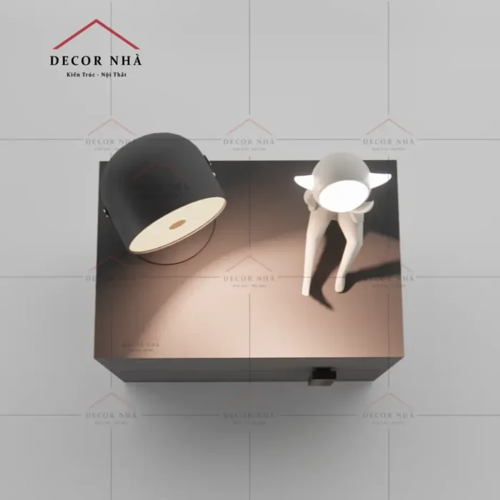 Tủ Đầu Giường Gỗ Công Nghiệp MDF Màu Đen - TPD014