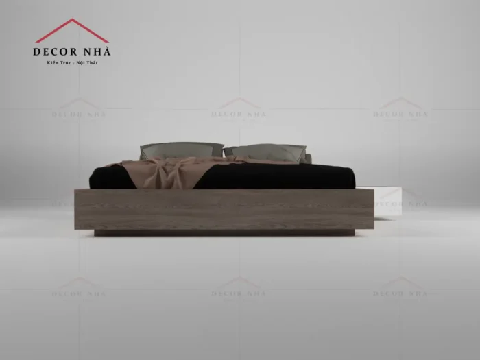 Giường MDF Gắn Liền Tủ Đầu Giường