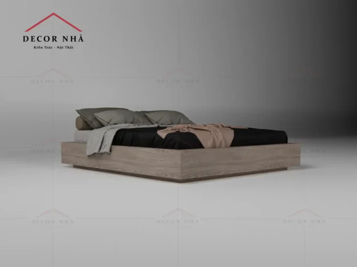 Giường MDF Gắn Liền Tủ Đầu Giường