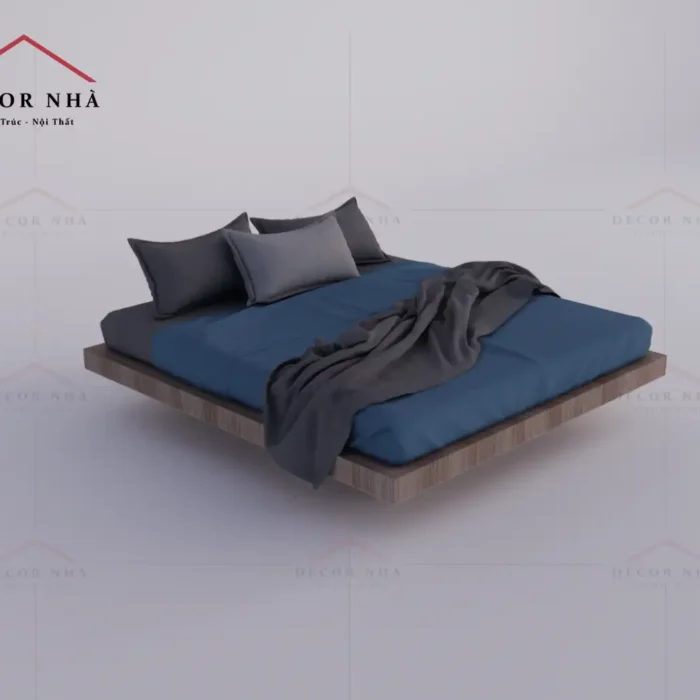 Giường Ngủ Công Nghiệp MDF Với Thiết Kế Hiện Đại - TPD 05