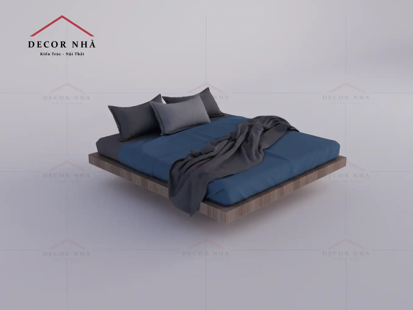 Giường Ngủ Công Nghiệp MDF Với Thiết Kế Hiện Đại - TPD 05
