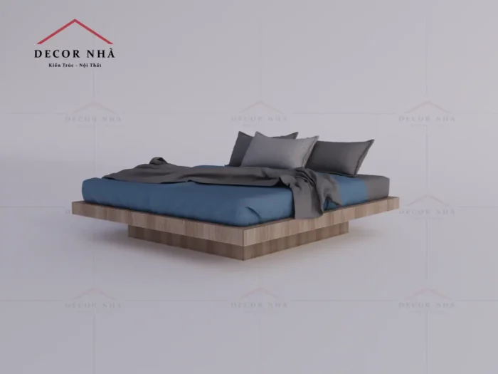Giường Ngủ Công Nghiệp MDF Với Thiết Kế Hiện Đại - TPD 05