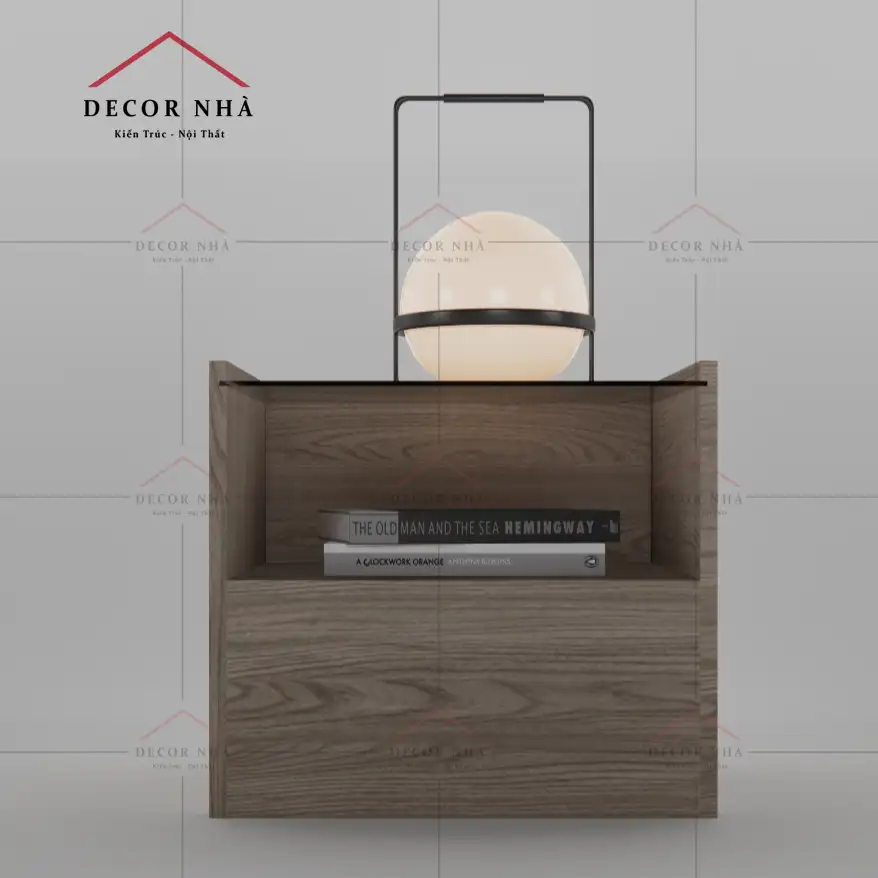 Tủ Đầu Giường 1 Ngăn Kéo Có Mặt Kính- TPD06 