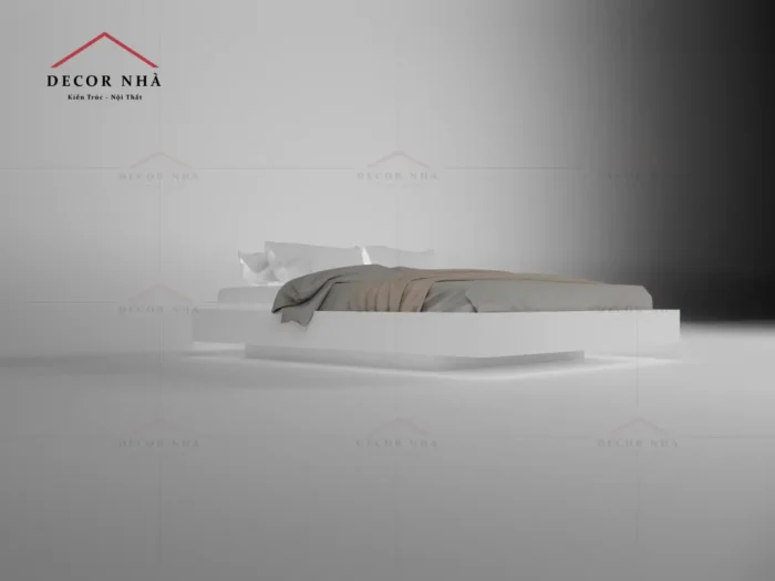 Giường Ngủ Gỗ Công Nghiệp Hiện Đại Có Bục Nâng