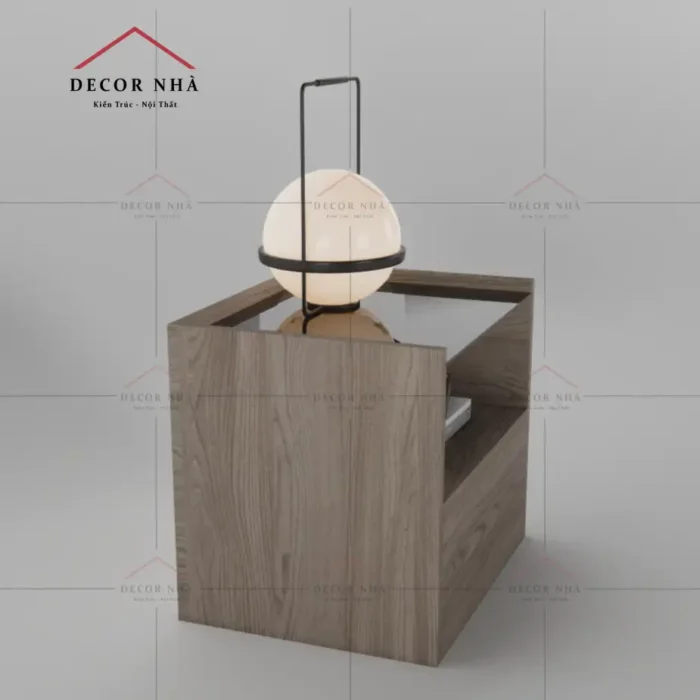 Tủ Đầu Giường 1 Ngăn Kéo Có Mặt Kính- TPD06 