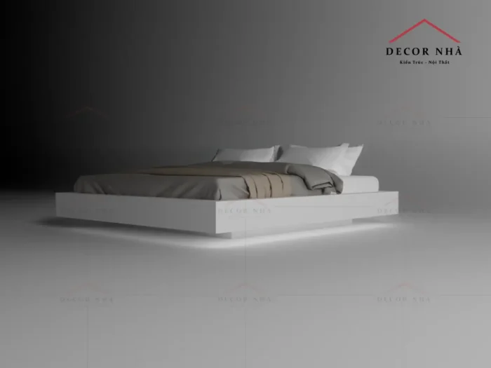 Giường Ngủ Gỗ Công Nghiệp Sáng Tạo Có Bục Nâng