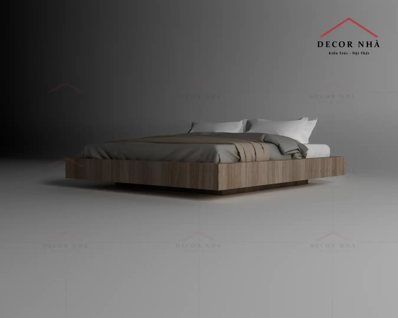 Giường Ngủ MDF Màu Vân Gỗ - Sự Tinh Tế Trong Từng Chi Tiết