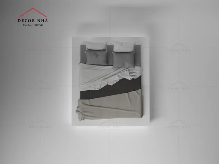 Giường Ngủ MDF Màu Trắng