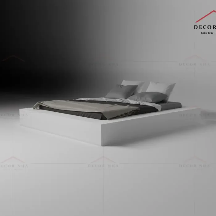 Giường Ngủ MDF Màu Trắng