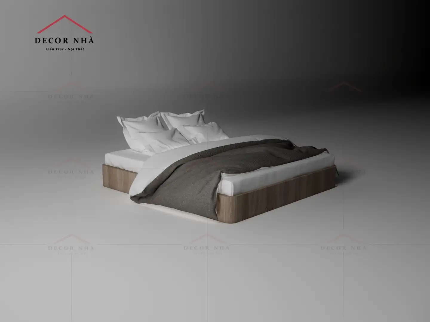 Giường Ngủ Gỗ MDF Vân Gỗ
