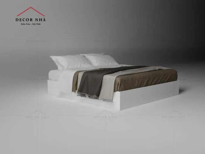 Giường Ngủ MDF Màu Trắng Lọt Nệm - TPD20 - Ảnh 6
