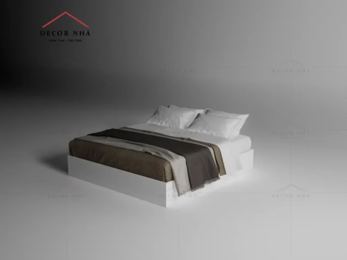 Giường Ngủ MDF Màu Trắng Lọt Nệm - TPD20 - Ảnh 7
