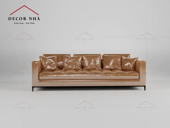 Ghế sofa bọc da có chân