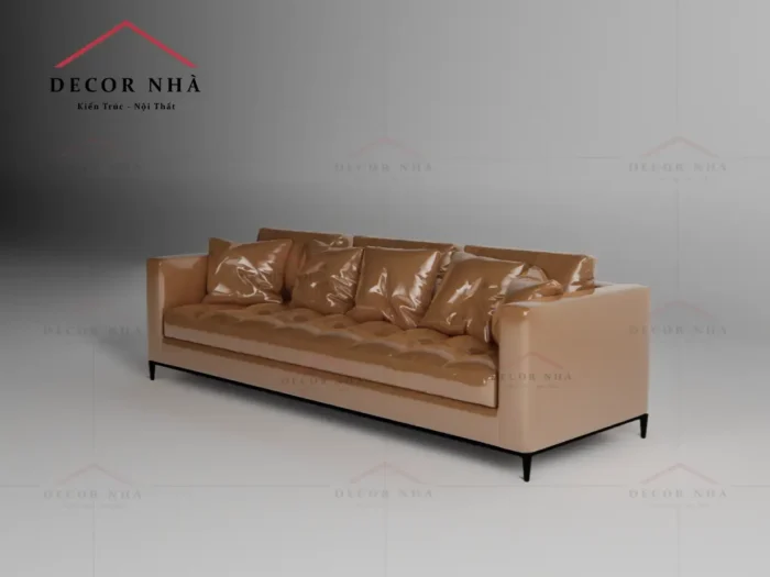 Ghế sofa bọc da có chân