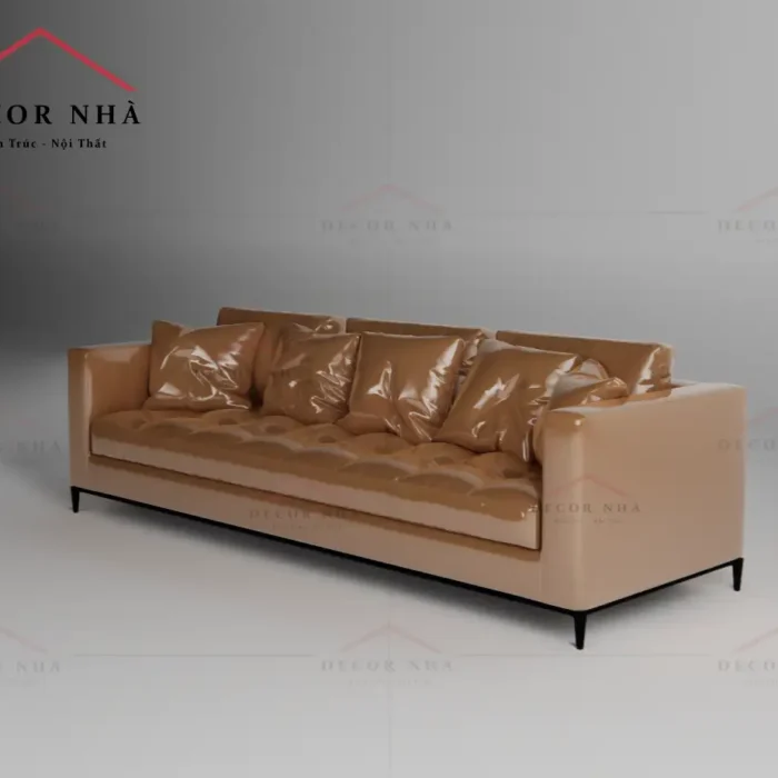 Ghế sofa bọc da có chân