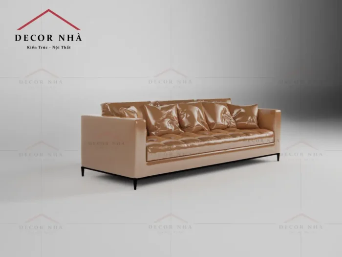 Ghế sofa bọc da có chân