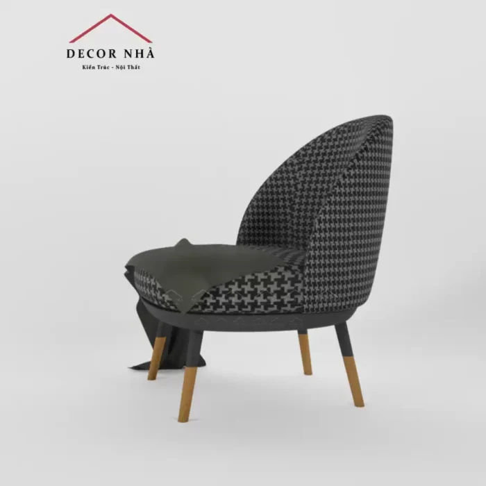 Ghế ngồi bọc vải sọc caro
