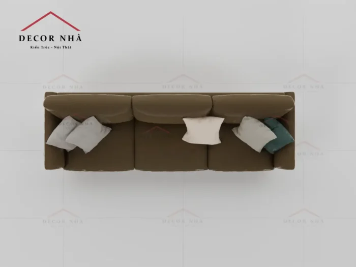 Sofa bọc da bóng chân gỗ