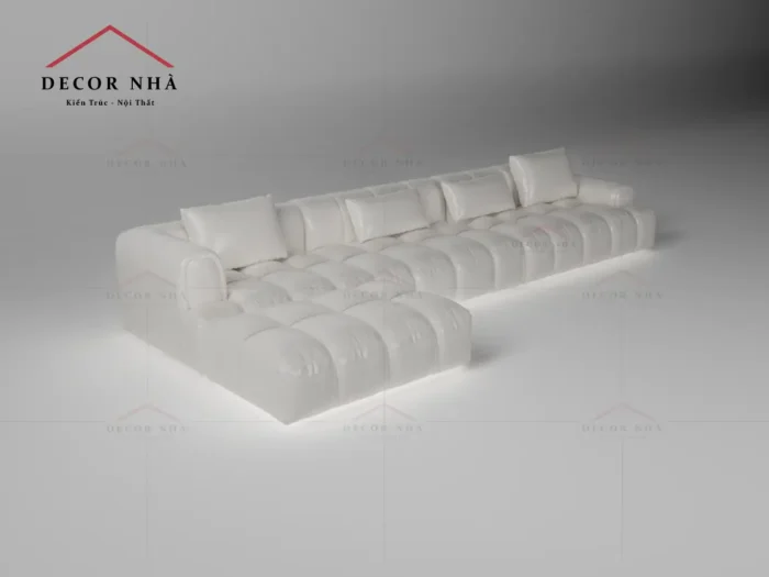 Sofa góc chữ L bọc da