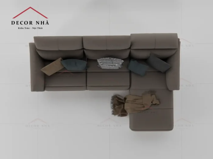 Ghế sofa chữ L kết hợp chân sắt