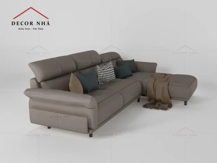 Ghế sofa chữ L kết hợp chân sắt