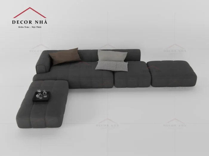 Ghế sofa góc L bọc nỉ