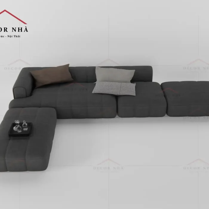 Ghế sofa góc L bọc nỉ