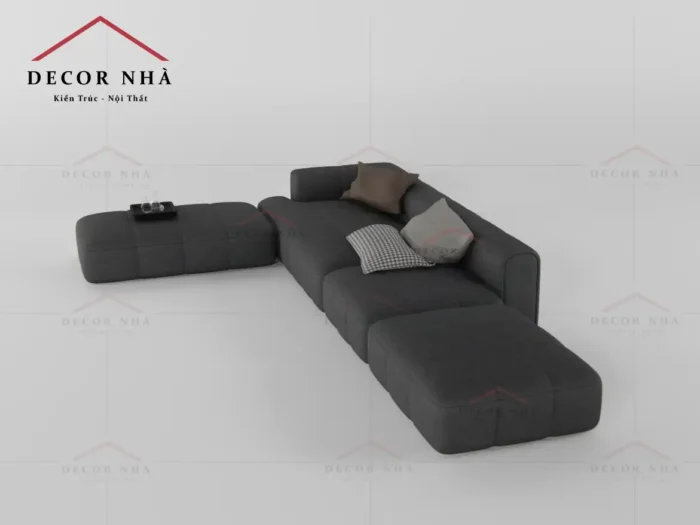 Ghế sofa góc L bọc nỉ