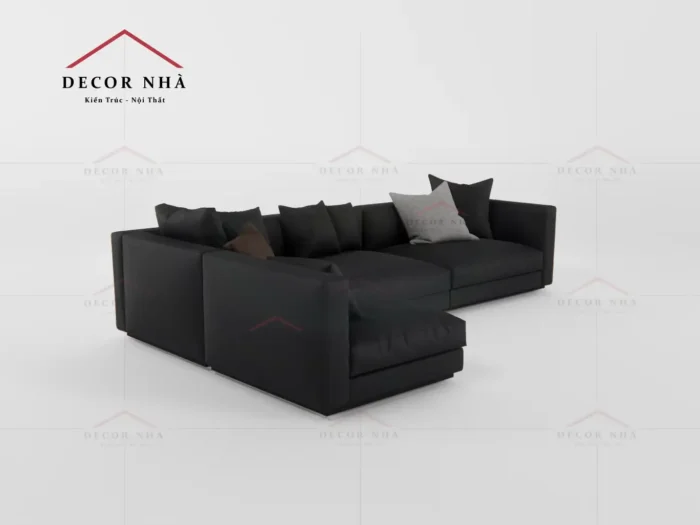 Ghế sofa vải đen