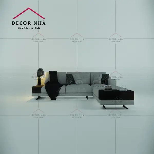 Sofa chân kim loại với thiết kế hiện đại
